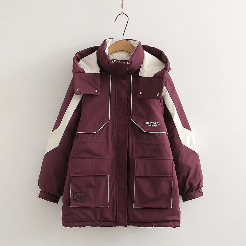 [مخزون جاهز] سترة نسائية شتوية سميكة ودافئة عالية الجودة سترات نسائية مبطنة للتغلب على الفطيرة سترات شتوية قصيرة مبطنة