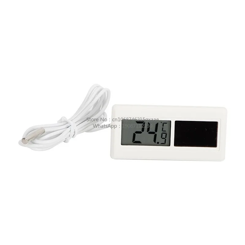 

Solar Thermometer Waterproof Display Meter for DST-50 Refrigerator Digital Display Embedded White