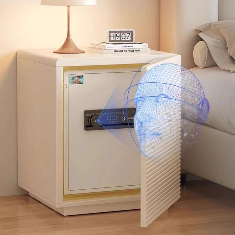 Integrated Bedside Table Safe With Smart Password Safe Cabinet Box Nightstands Furniture Storage Locker No Installation Required