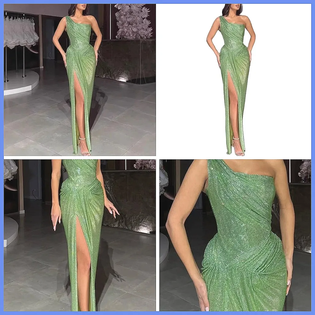 

Sexy High Waist Long Evening Dress for Women, One Shoulder Backless Party Gown (Characters: 68)