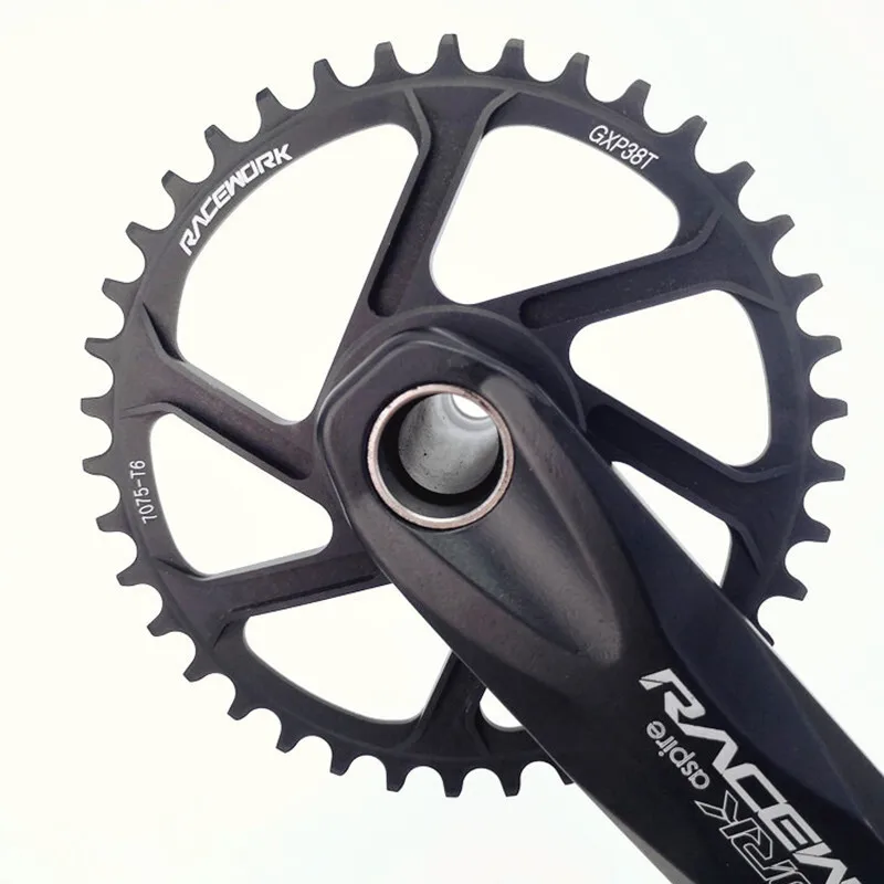 Manivela de carreras de aleación de aluminio hueca integrada 170mm 175mm 32 34 36 38T piñón con soporte inferior bielas de bicicleta de montaña