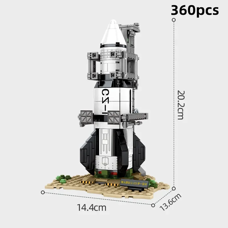 4 styles Q version rockets SEMBO building blocks DIY assembly China Aerospace cute stuff kids toys girls gift Desktop decoration