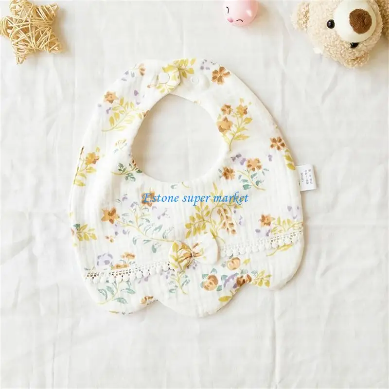 

090B Baby Bib Cartoon Strawberry Cherry Kids Newborn Cotton Feeding Saliva Towel for Baby Girl Boy Teething Chewing Gift