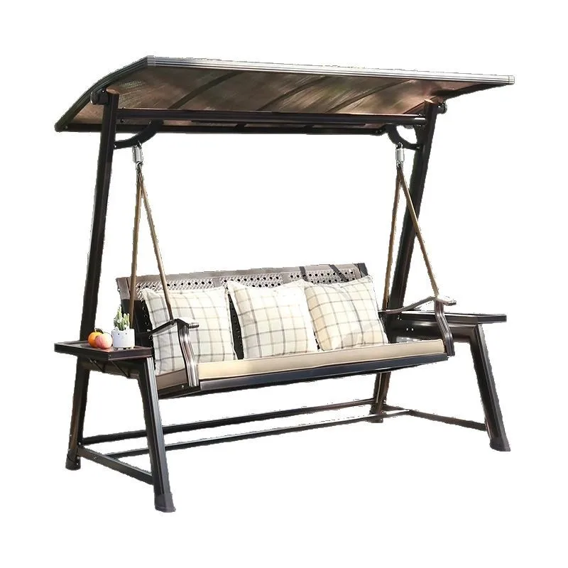 Outdoor swing villa courtyard hanging chair rocking chair outdoor garden balcony solar home Internet celebrity swing