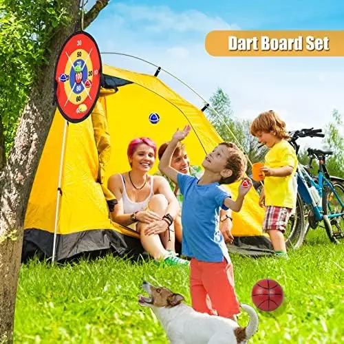 14 Polegada 2-em-1 dardos e basquete, conjunto de basquete cesta de basquete interior, esportes crianças brinquedo ao ar livre,