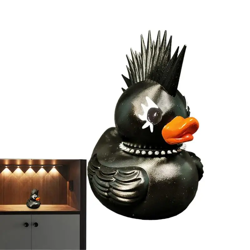 Gothic Devil Duck Doll For Car Dashboard Automobile Decoration Collectible Art Sculpture For Studio Home Study Room