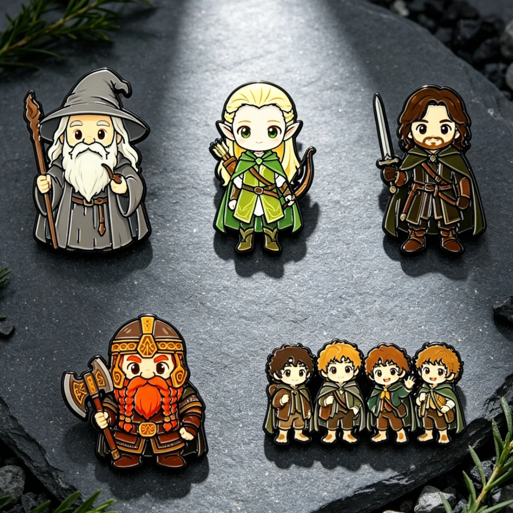 5/10pcs Cool Anime Movie Figures Enamel Pins Cartoon Brooch Lapel Pin Badge on Backpack Clothing Accessories Fashion Jewelry view 5