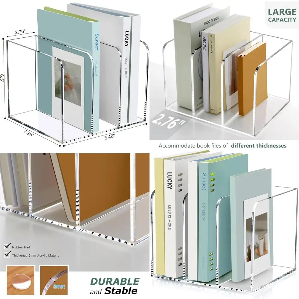 

SANRUI акриловый держатель для журналов, настольный органайзер, сортировщики Workspace, прозрачная подставка для книг, держатель для сортировщика, стойка для папок, Oice Accces Organi