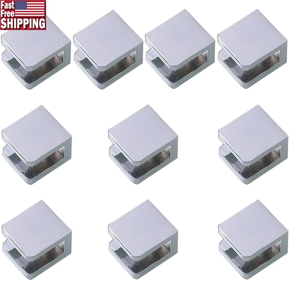 

Латунь без дрели, зажим для стеклянной полки, U-образный зажим, фиксированный зажим, держатель 6-10 мм, стекло, набор из 10 предметов, идеальный душ, ванная комната