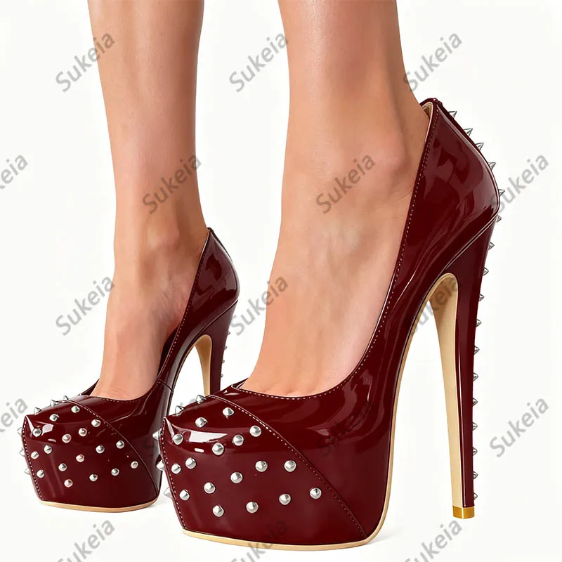 حذاء Sukeia مصنوع يدويًا بكعب عالي مرصع باللون الأسود - حذاء قوطي مصنوع يدويًا - حذاء نسائي بكعب مدبب وكريستال مقاس 5-20