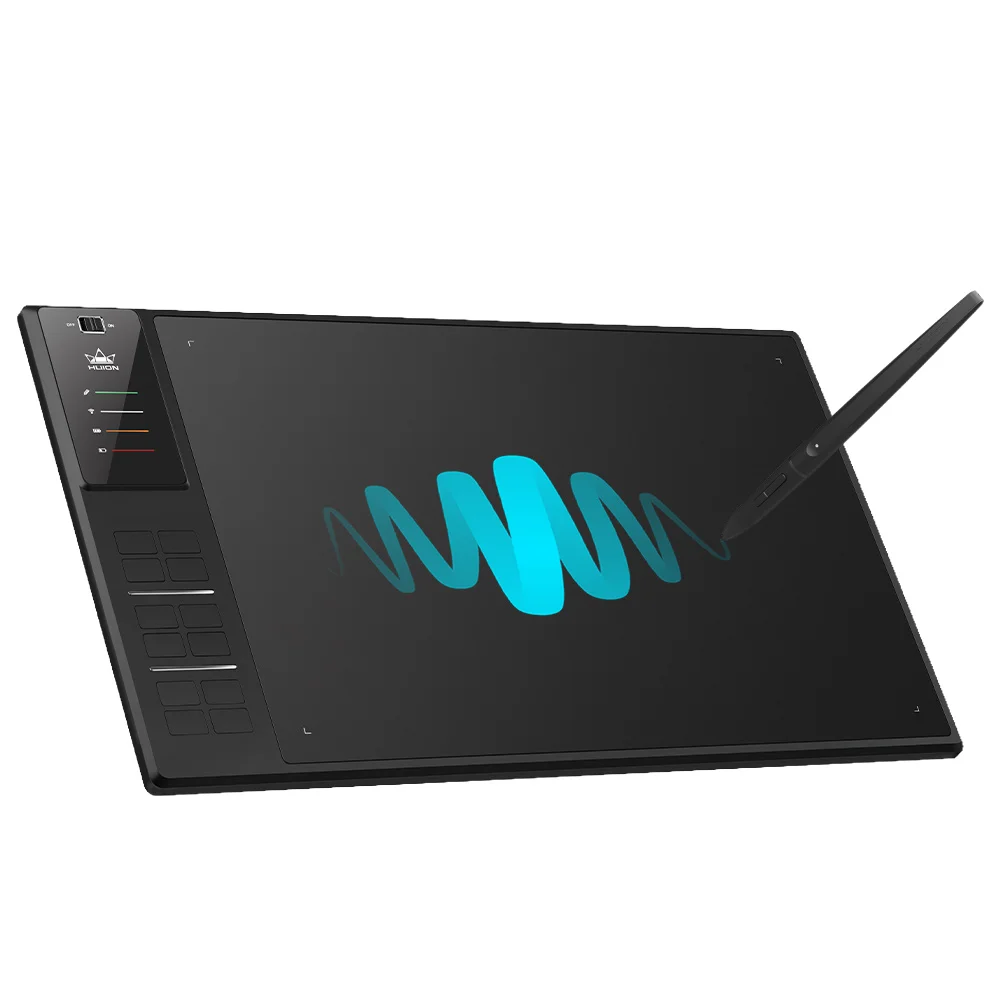 Giano WH1409 V2 Wireless Graphic Pen Tablet with Tilt Function Battery-free Stylus