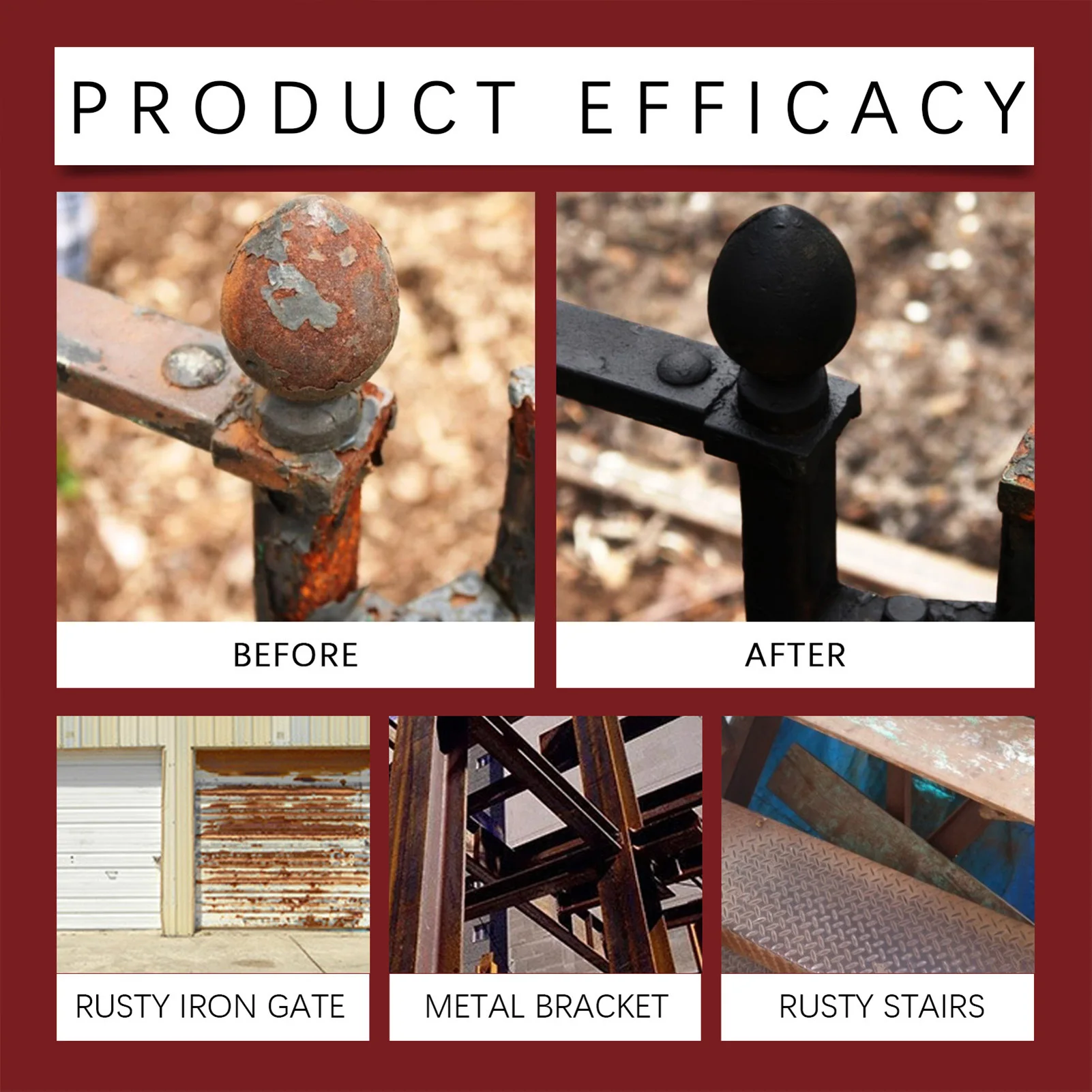 

300 г конвертера ржавчины, быстросохнущая краска для удаления ржавчины с кисточкой для заборов и промышленного оборудования