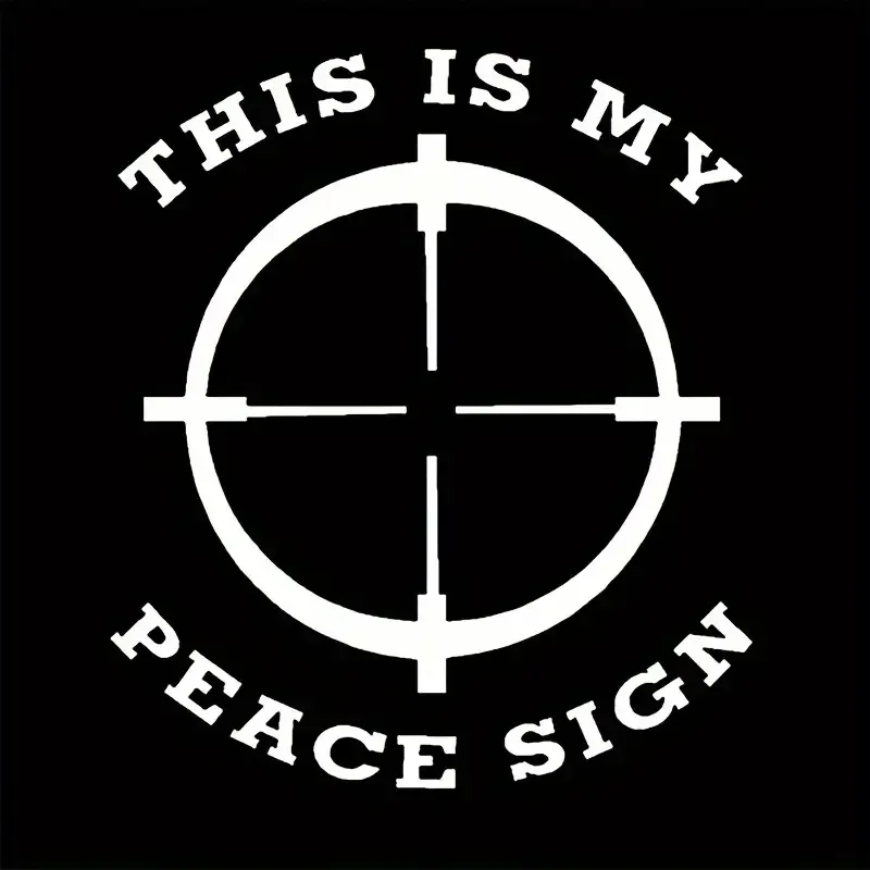This Is My Peace Sign Target Scope Cross Hunt Funny Car Stickers For Laptop Water Bottle Motorcycle Vehicle Paint Toolbox Guitar