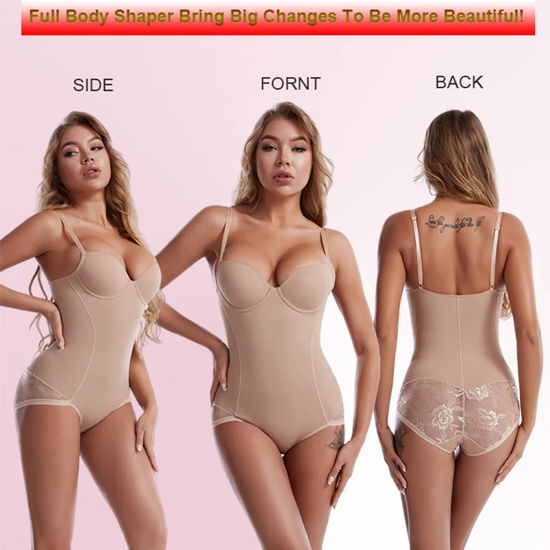 Gtpdpllt Postpartum One Piece Bodysuit Enhanced Version Shapewear Lace Underwear Full Body Lingerie Supportive Bra With Pad