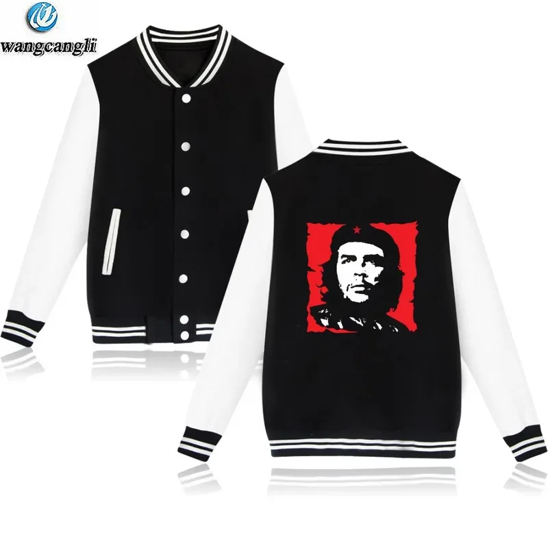 

Che Guevara Baseball Jacket Mens Hoodies And Sweatshirt Winter Argentina Hero Capless Hoodie Men Jackets Coat