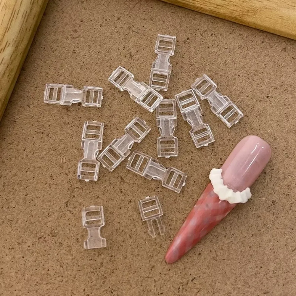 10Pcs Plastic Mini Nail Art Invisible Buckle Invisible Design Craft Supplies Nail Art Tool DIY Accessories Nail Accessories