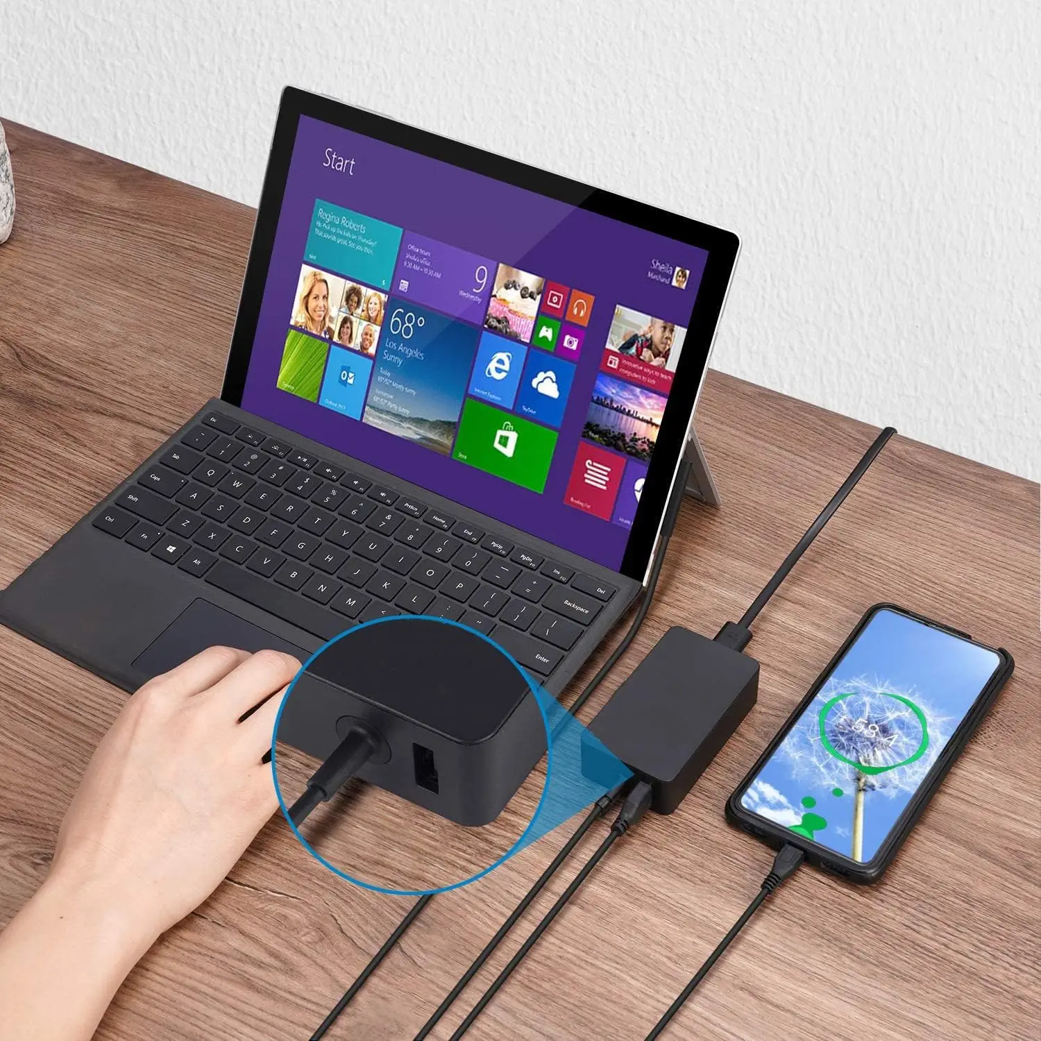Imagem -05 - Carregador Surface Pro para Microsoft Surface Pro Plus Windows Laptop Surface go t 65w102w