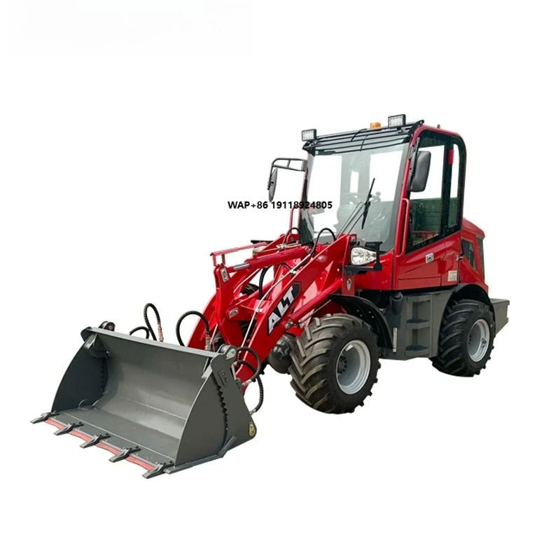 Construction Machine Equipment Aolite 610 1ton Mini Front End Wheel Loader with Quick Hitch