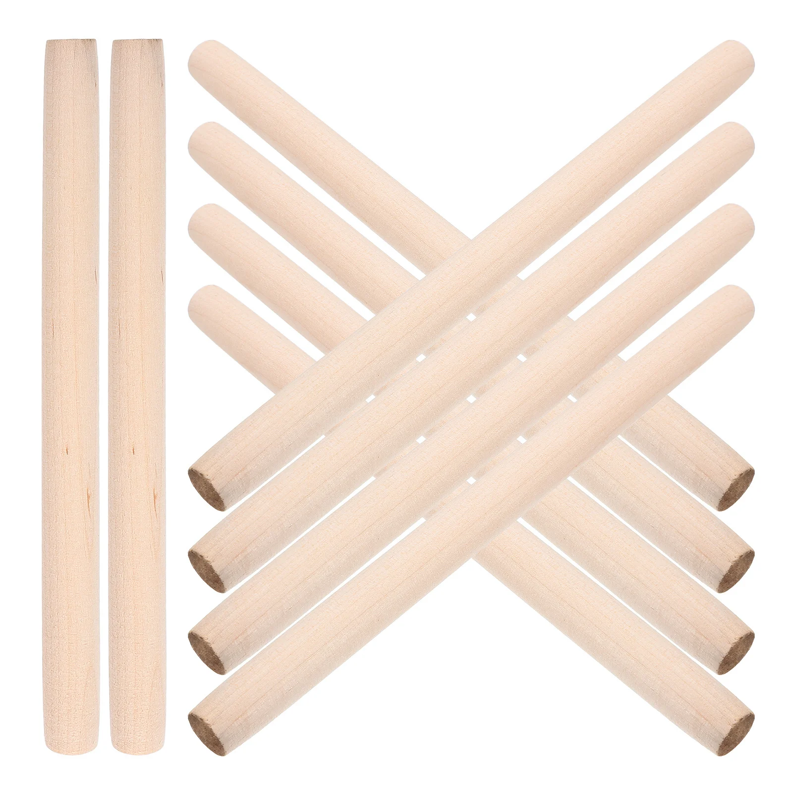 

10Pcs Hardwood Dowel Rods Smooth Round Wood Sticks for DIY Crafts Cake Supports Macrame Projects Pre-Cut Long Dowels Natural