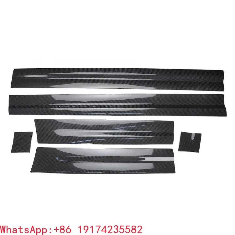 

For Porsche Cayenne Dry Carbon Fiber Door Trims Side Door Moulding Skirts Side Trims 2014-2017