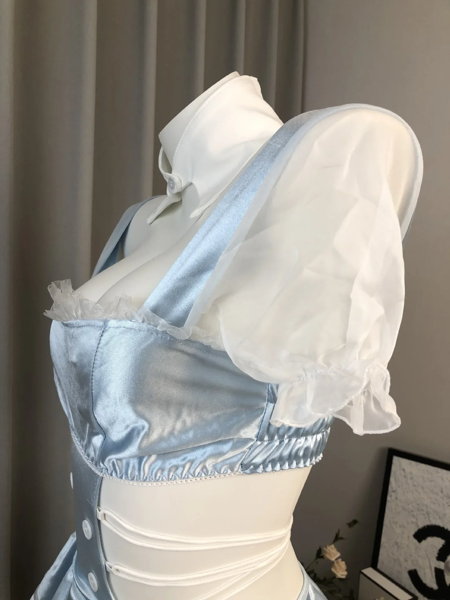 لطيف الحلو خادمة موحدة تأثيري حلي عارية الذراعين ضمادة فستان قصير لوليتا دعوى أنيمي فتاة الملابس الداخلية لعب الأدوار وتتسابق هالوين #6