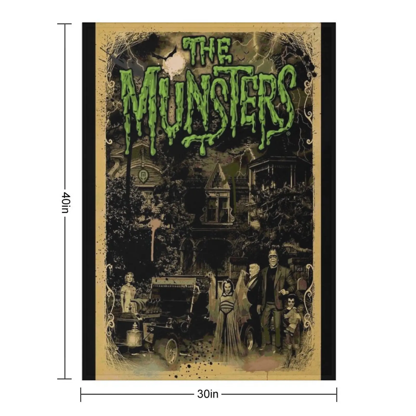 THE MUNSTERS Throw Blanket Luxury Thicken decorative Softest Flannels Furrys Plush Blankets