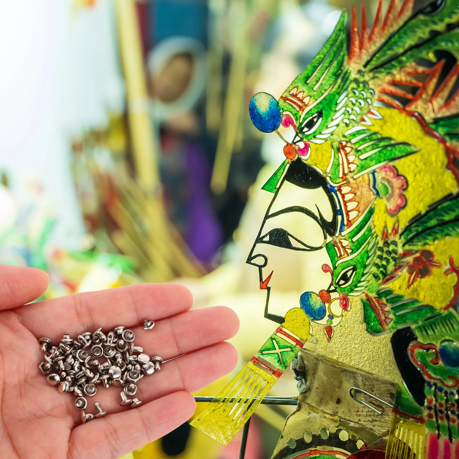 

100 шт. соединительных заклепок для теневых кукол, для наборов для изготовления кукол своими руками, театральных реквизитов, традиционного китайского народного искусства