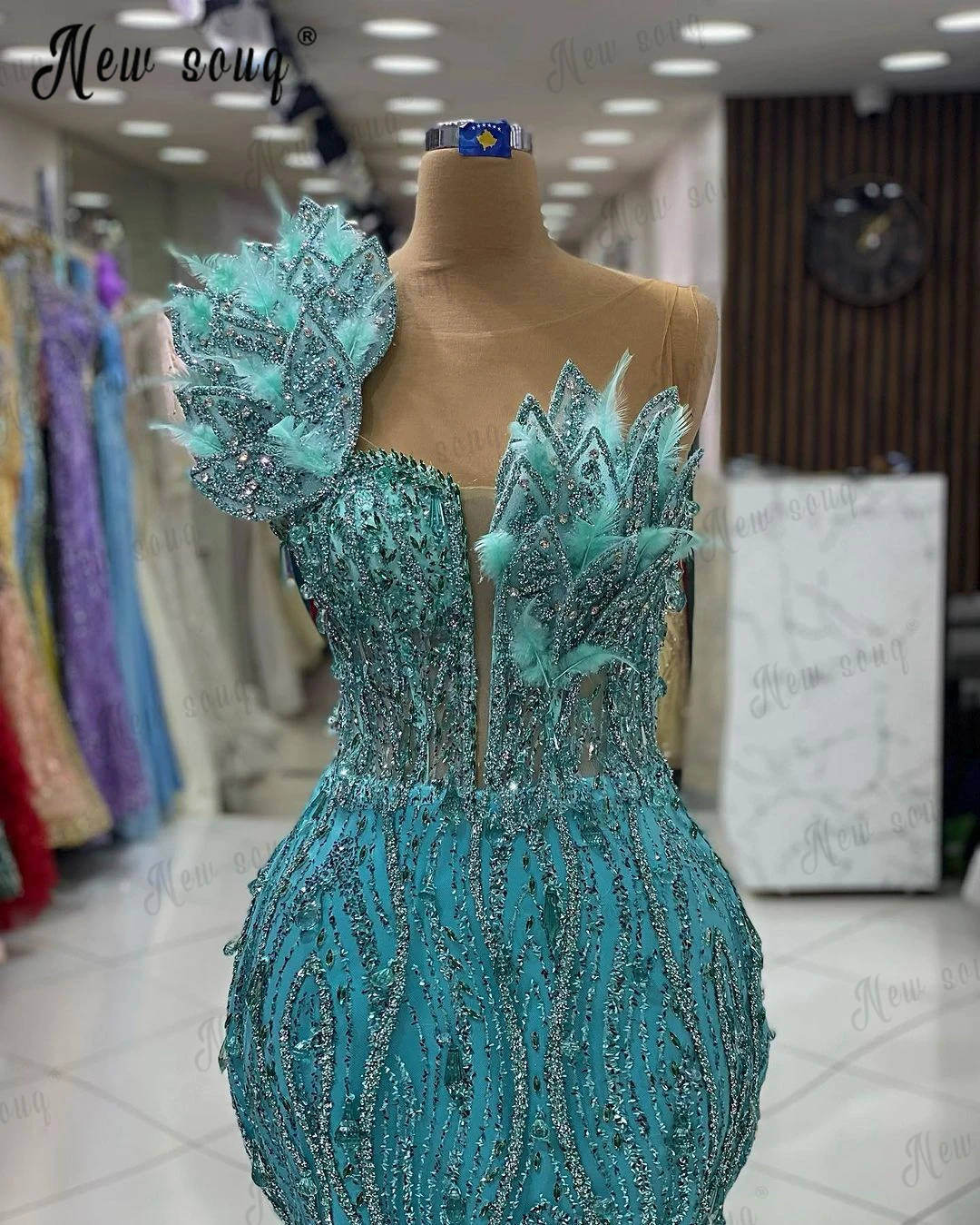 Vestido de noite com folha 3D, vestidos de celebridades, vestido de noite formal de Dubai, vestido de jantar, personalizado, 2023