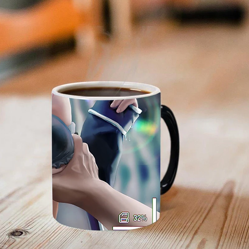 الإبداعية الاستحمام الجمال ماجيك القدح تغيير لون الحرباء أكواب الحرارة الحساسة كوب القهوة الشاي الحليب القدح للهدايا أكواب و أكواب #5