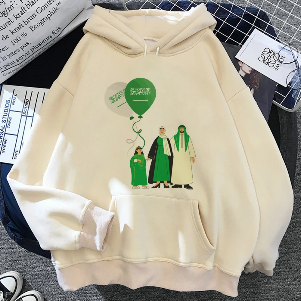 Saudi National Day hoodies women graphic anime Winter vintage clothing sweatshirts female anime clothing