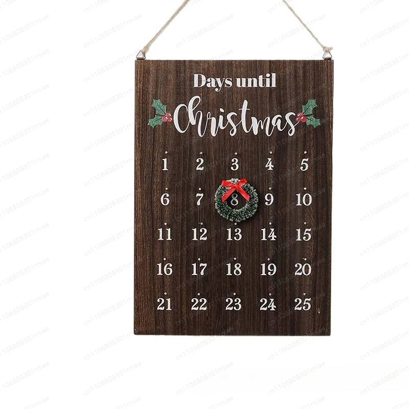 Wooden calendar Wall-mounted atmosphere Home decoration Anniversary countdown day Christmas countdown house pendant