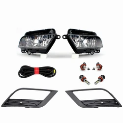 Car Front Bumper Fog Lights With LED/Halogen Bulbs For Seat Leon/Seat Ibiza 2013 2014 2015 2016 2017 Fog Lamp Grille Cover+Wire