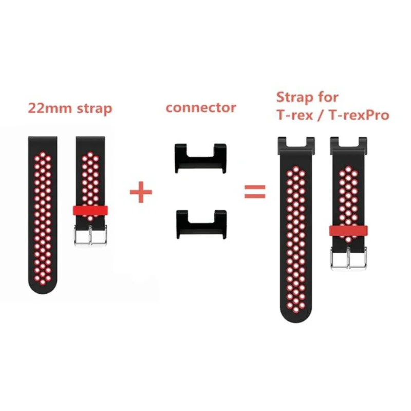 22mm Strap Metal Stainless Steel Lugs For Amazfit T-rex/ T-rex Pro Smart Watch Strap Connector Strap Adapter With Screwdriver