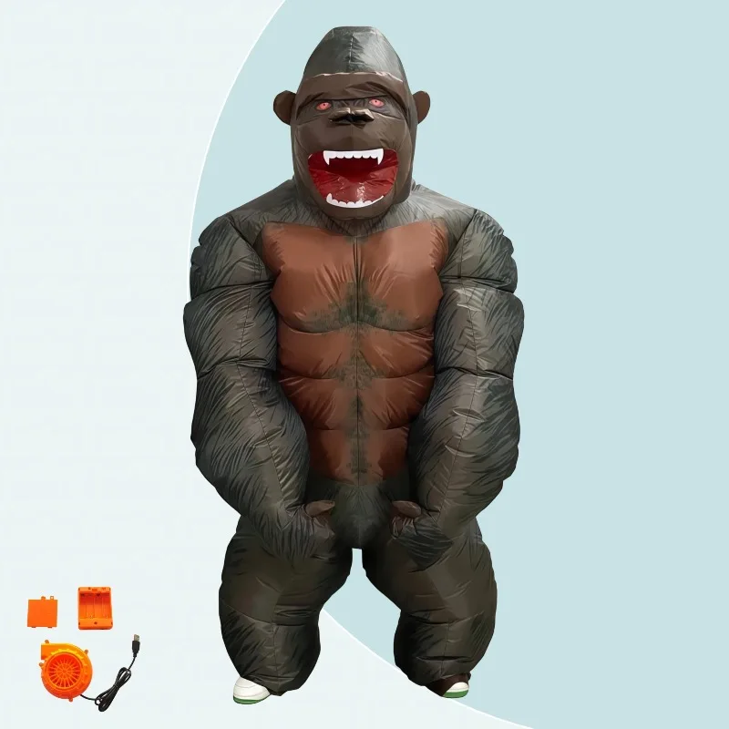 

Animal Gorilla Cosplay Inflatable Costume Cartoon Mascot Monkey For Christmas Halloween Carnival Party Dress Up Inflatable Cloth