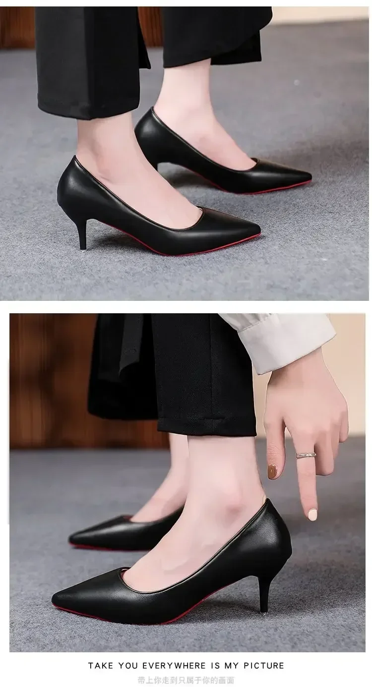 Sexy Spitze Lackleder High Heels Elegante Damen-Stilettos für Partys Klassische Schwarze Pumps für Beruf und Freizeit – Detail 12