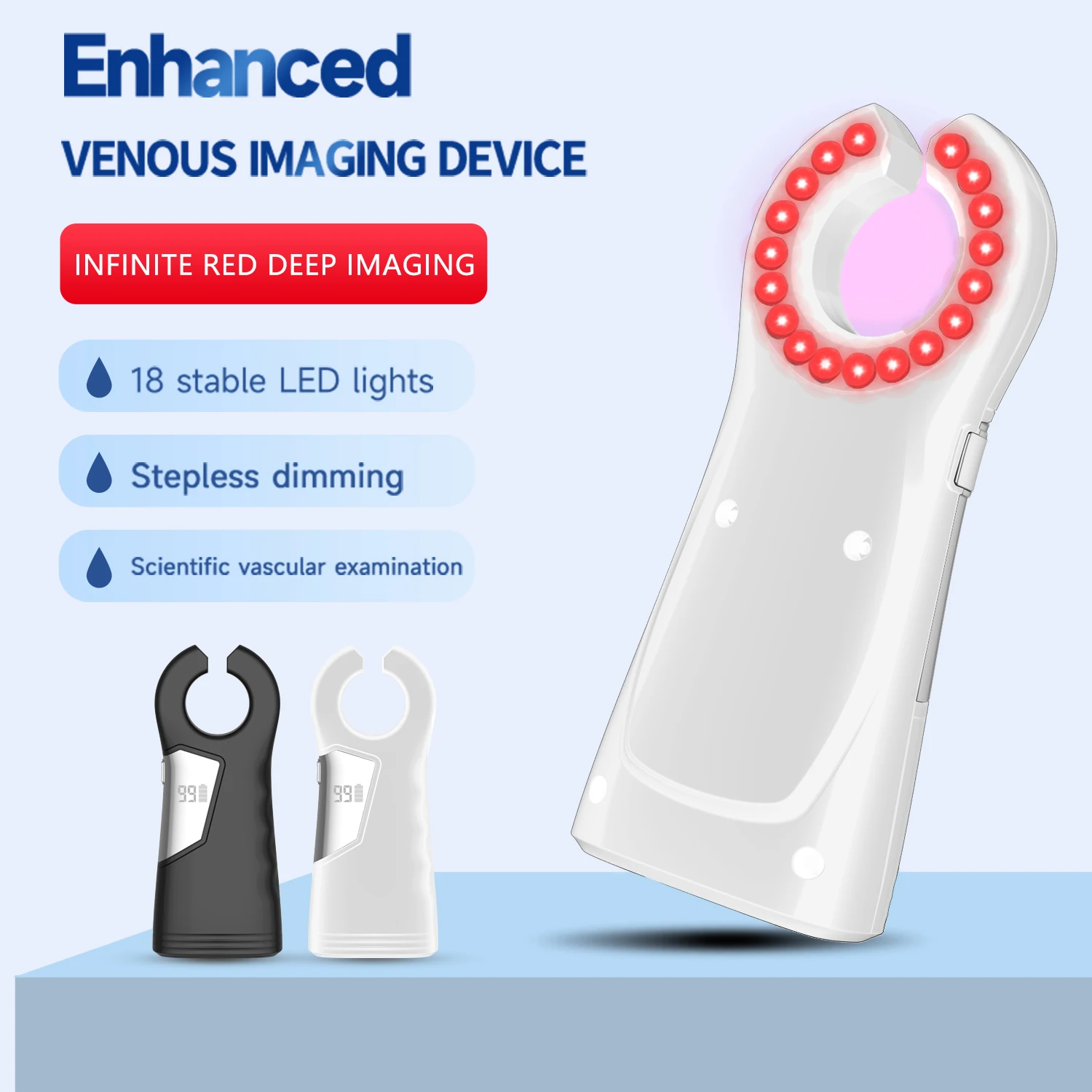 Medical Vein Detector LED Vein Infrared Scanner Handheld Blood Vessel Locator Machine Vein Finder Device Lamp USB