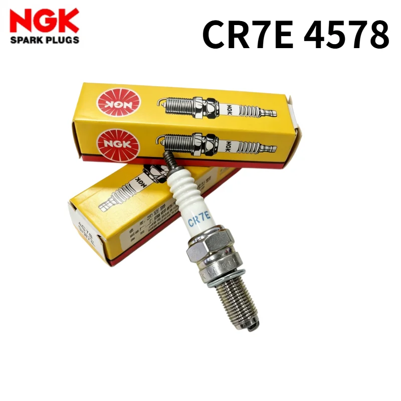 NGK 1Pc 4578 CR7E Resistor Spark Plug Fit For Partial 4‑Stroke Motorcycle Scooter ATV Quad Engine Replacement Parts