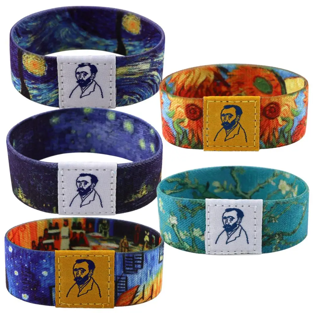 Van Gogh Armbänder für Damen Herren Mädchen Sport Handgelenk Band Kunst Gemälde Sternenhimmel Armbänder Armreif Party Geburtstag Schmuck Geschenk – Detail 1