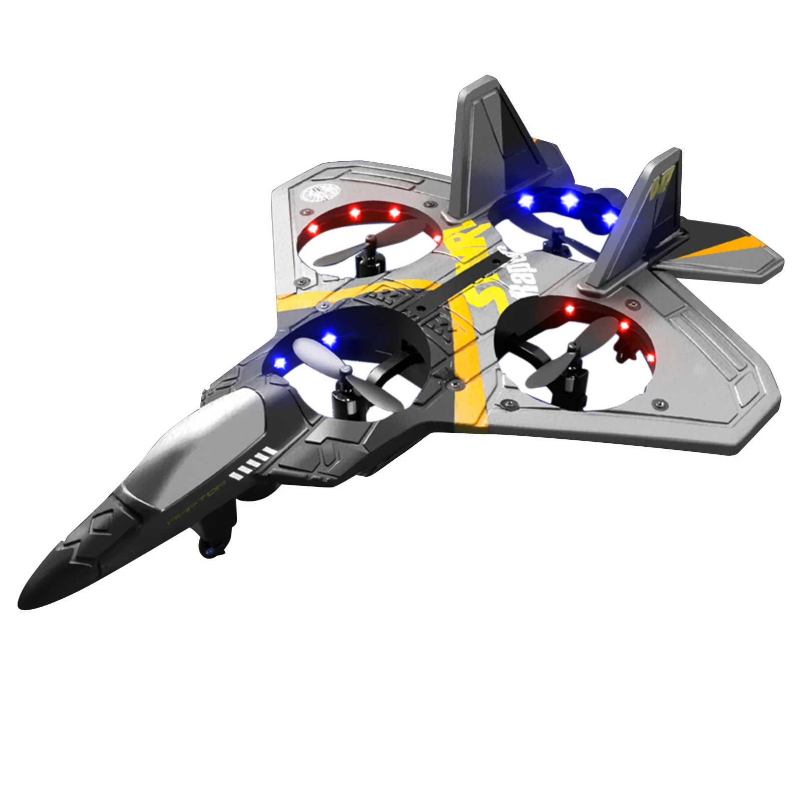 RC Airplane 2.4GHz 6CH EPP RC Plane 4 Motor RC Aircraft  with Function Gravity Sensing Stunt Roll Cool Light 2 Battery