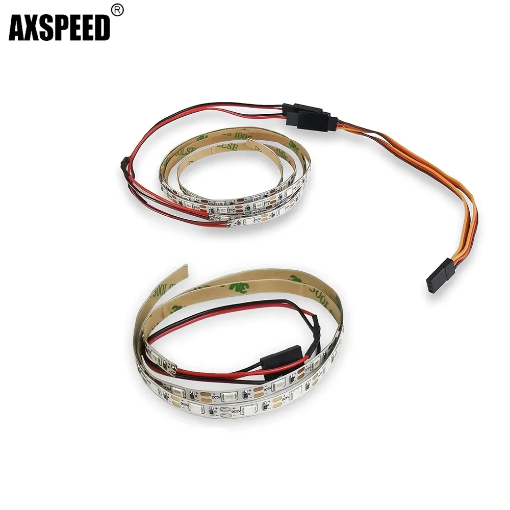 AXSPEED LED Light Strip 50cm Ambient Light Chassis Lamps for 1/10 Axial SCX10 90027 90046 Rustler TRX4 TRX6 RC Truck Buggy Car
