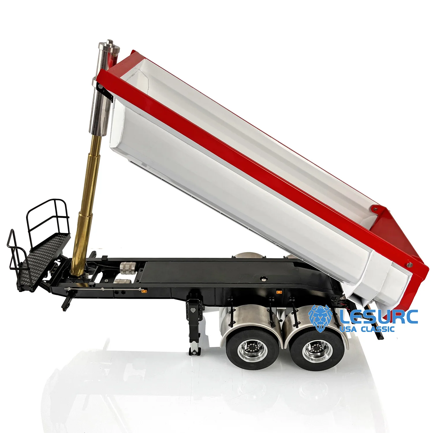 

Metal Hydraulic Dumper Trailer Model For LESU 1/14 Radio Control Tractor Truck DIY Tamiyayy Outdoor Toys THZH1305