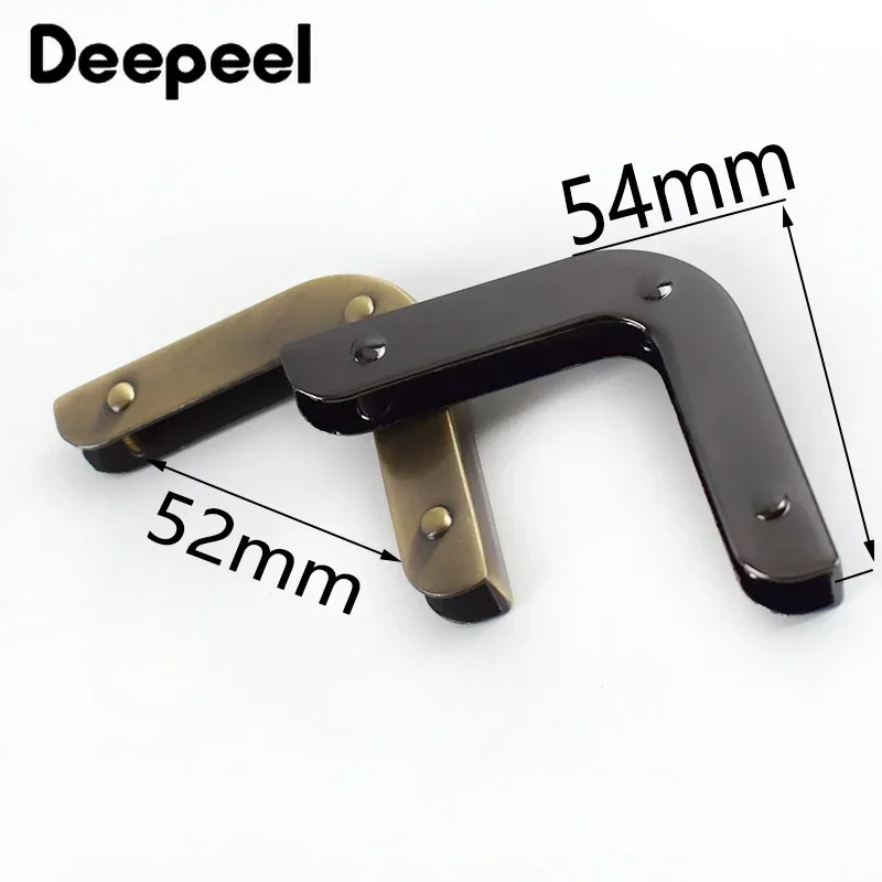 4/10 Stück Deepeel 40 mm Taschenecke mit Schraube, Dekoration, Hardware-Zubehör für Handtasche, Kantenschutz, Metallhakenschnalle