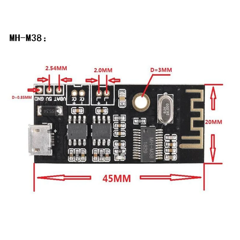 3 stks M38 Draadloze Bluetooth MP3 Audio Receiver Board BLT 4.2 Mp3 Lossless Decoder Bluetooth 4.2 Audio Ontvanger Board