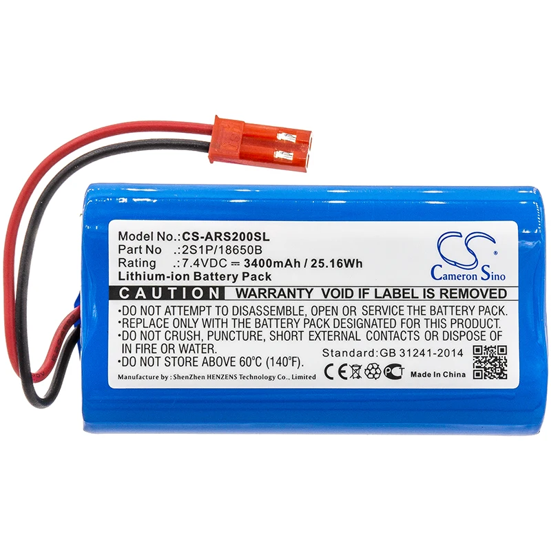 Wymienna bateria na aryzer Solo 2 s1p/18650B 7.4V/3400mAh