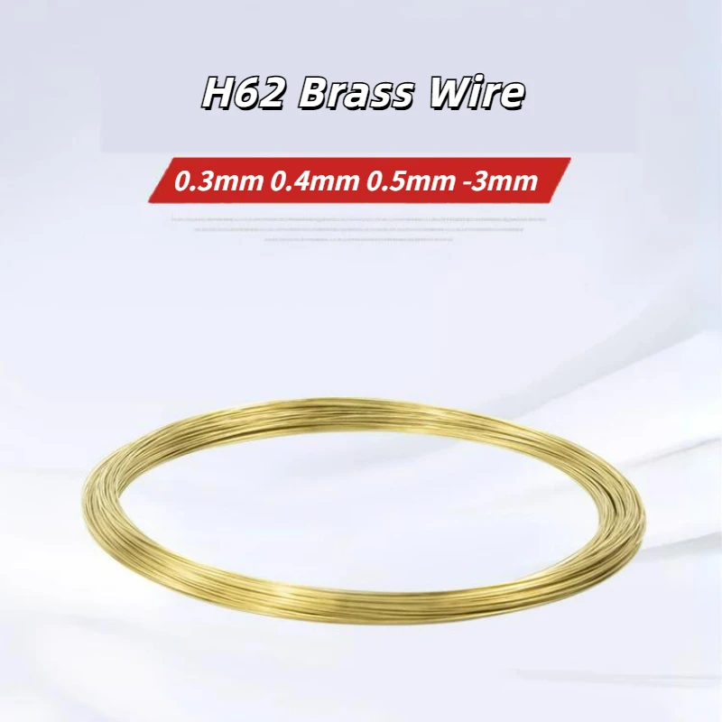 H62 Brass Wire Rod Conductive Copper Line Industry Experiment DIY Wires Material 0.3  0.4 0.5 0.6  0.8 1 1.2 -3 Mm Length 1M 5M