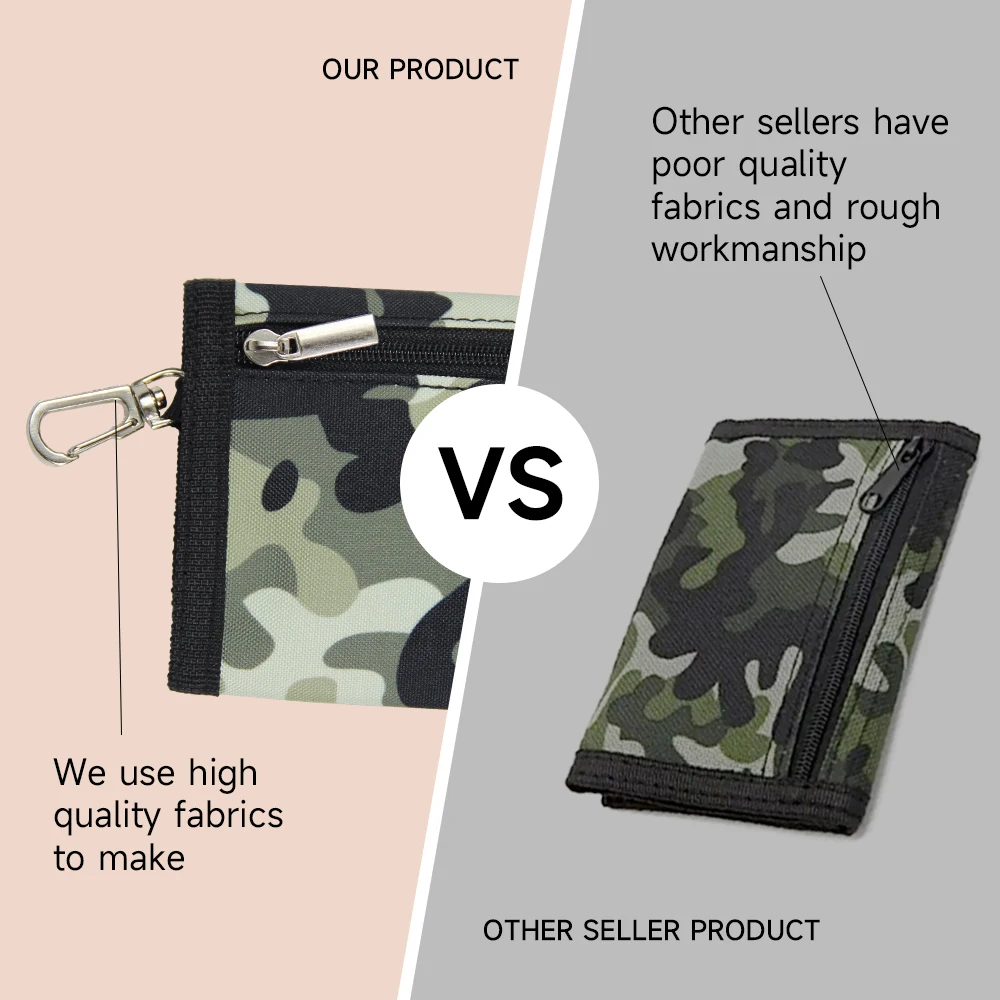 Camouflage  Wallets  For Men, Women and Kids Card Holder   Mini Wallet  Coin Money Bag Folding Wallet Gift