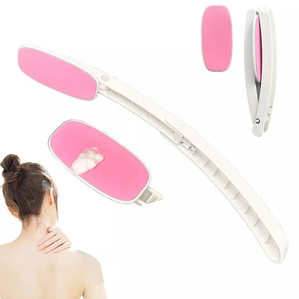 Extendable Foldable Backs Lotion Applicator Long Curved Handle Reusable Sunscreen Ointment Applicator Back Self-Tanning