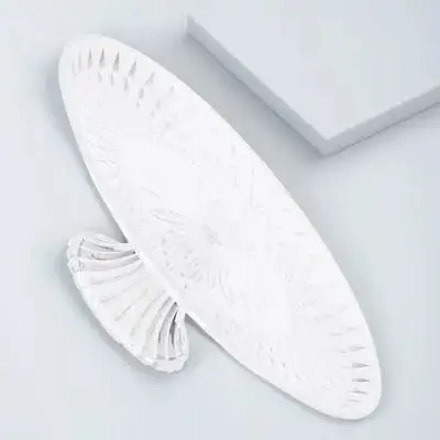 

1pc 35Cm Transparent Acrylic Fruit Plate Lightweight Detachable For Dessert Stand Cake Tray Home Hotel Party Wedding Kitchen