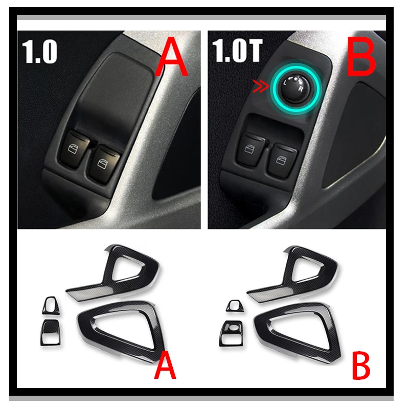 Car Carbon ABS Plastic Decorative Cover Interior Exterior Accessories Styling Modification Sticker For Mercedes Smart 451 Fortwo