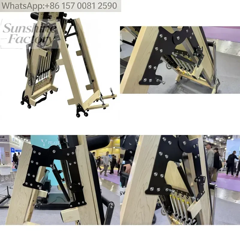 Pneumatic Lever Adjustment Foldable Home Pilates Machine Compact Core Trainer for Body Shaping Stretching
